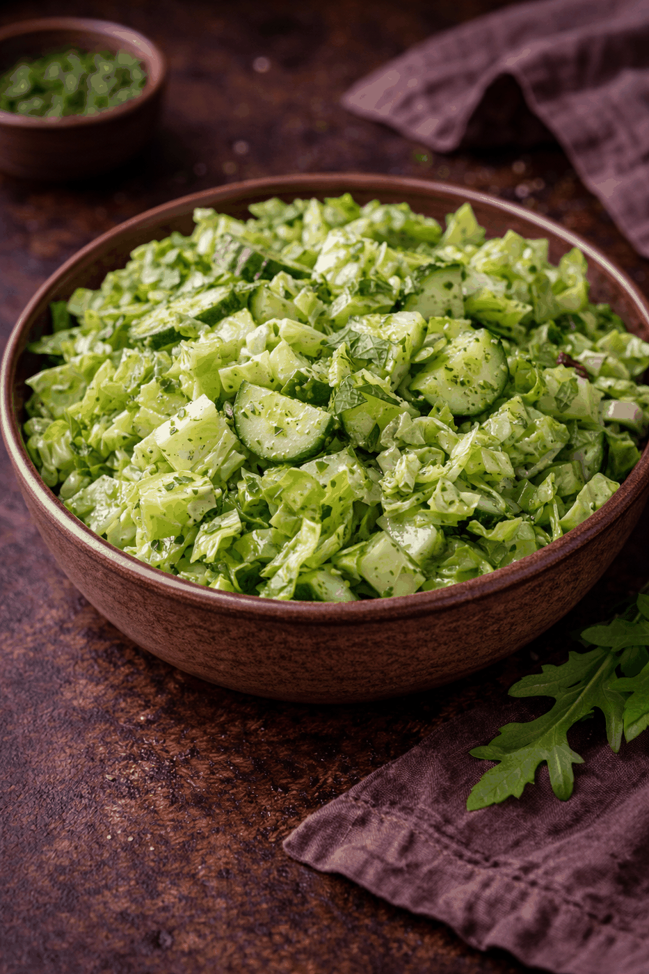 Rezeptfoto: Grüner Salat mit Kräuterdressing (Beilagen)