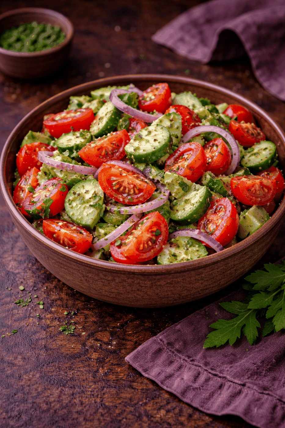 Rezeptfoto: Tomaten-Gurken-Salat klassisch (Beilagen)
