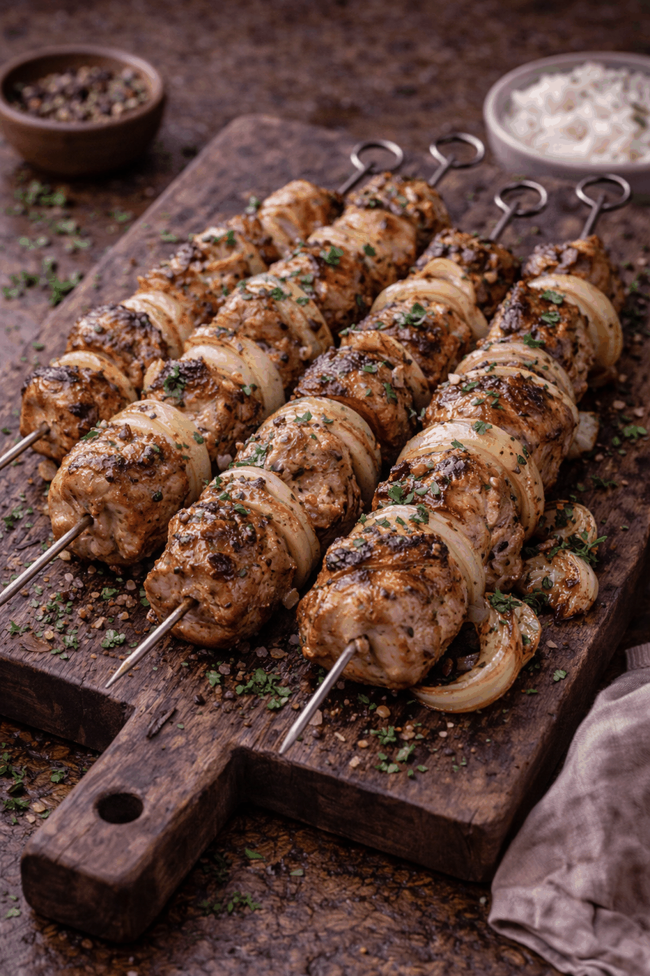 Rezeptfoto: Schaschlik mit Zwiebel-Essig-Marinade (Klassiker)