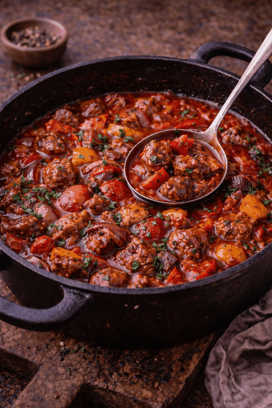 Recipe photo: Classic shashlik pot with paprika sauce (Hearty cuisine)