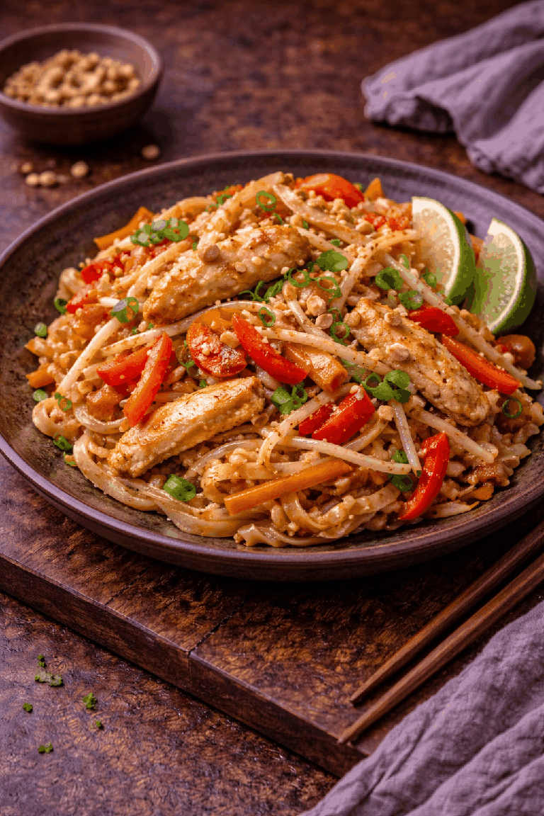 Recipe photo: Pad Thai with chicken (wok dishes)
