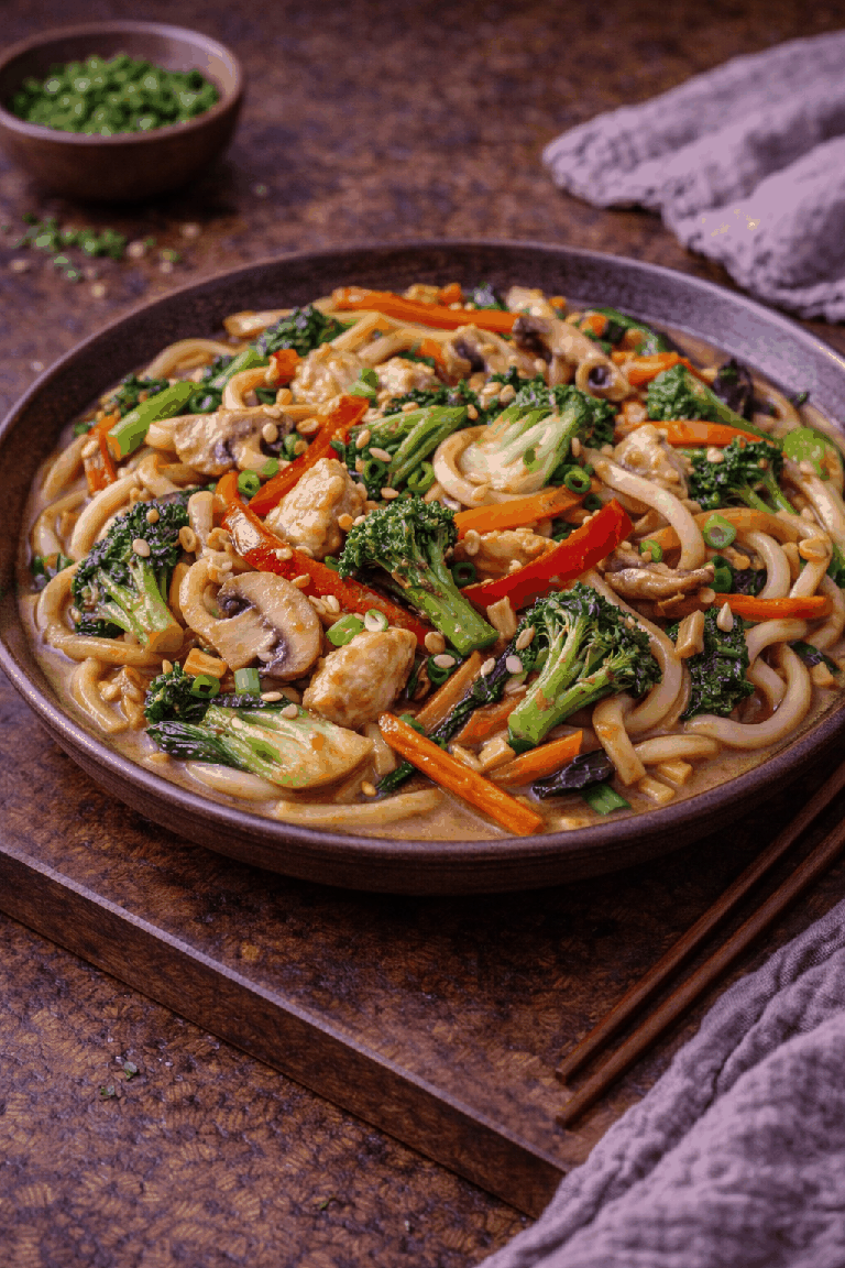 Zdjęcie przepisu: Wok Udon z warzywami i sezamem (woka)