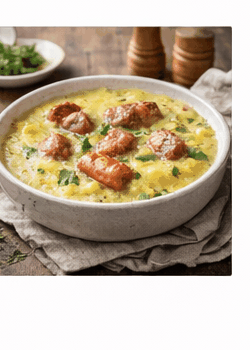 Rezeptfoto: Kartoffelsuppe mit Mettenden (Hausmannskost)