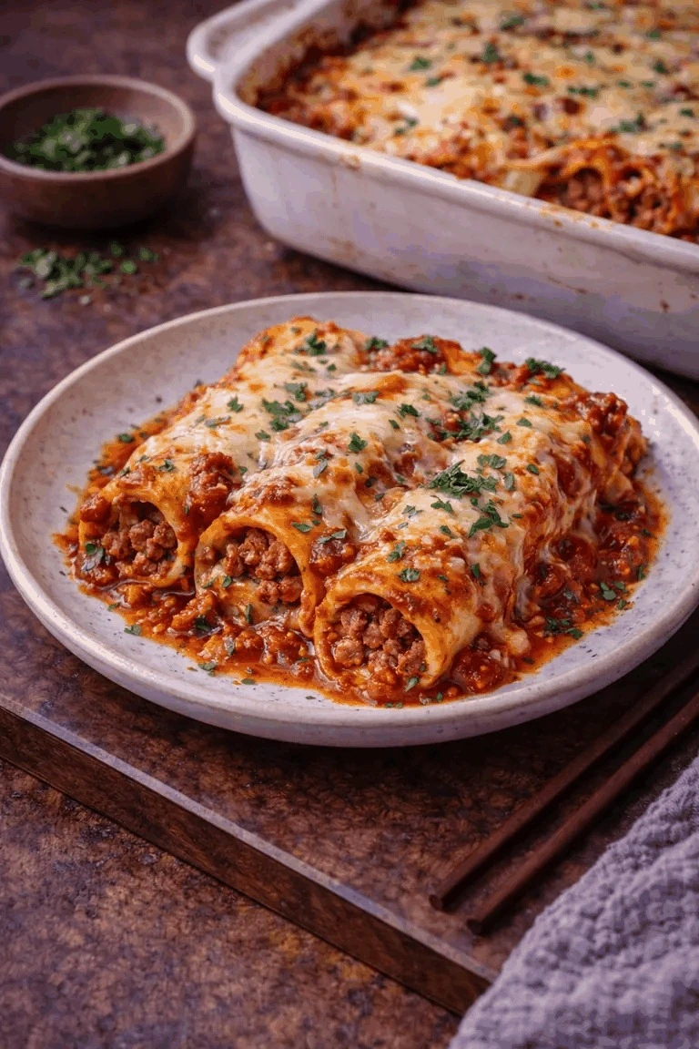 Cannelloni mit Hackfleisch – Rezeptfoto