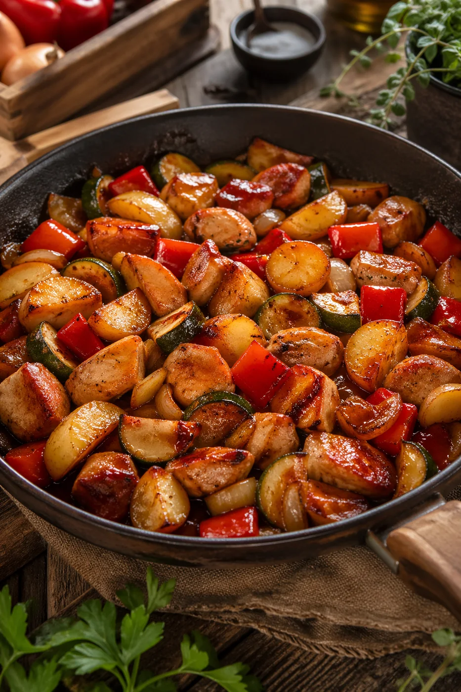 Pánev na bramborové teriyaki – Fotografie jídla