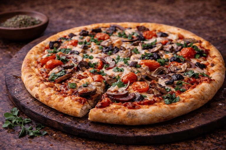 Schnelle Pizza ohne Hefe – Rezeptfoto