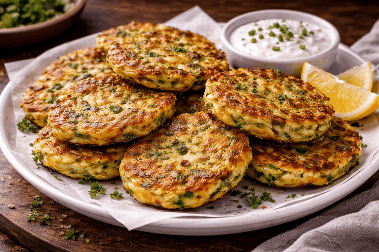 Rezeptfoto: Zucchini-Puffer / Placki z cukinii (Schnelle Küche)