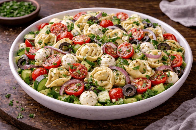 Tortellini-Salat deftig – Rezeptfoto