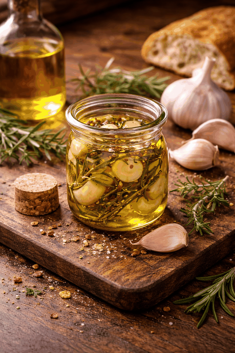 Recipe photo: Garlic oil for pizza and bread (sauces & seasoning base)