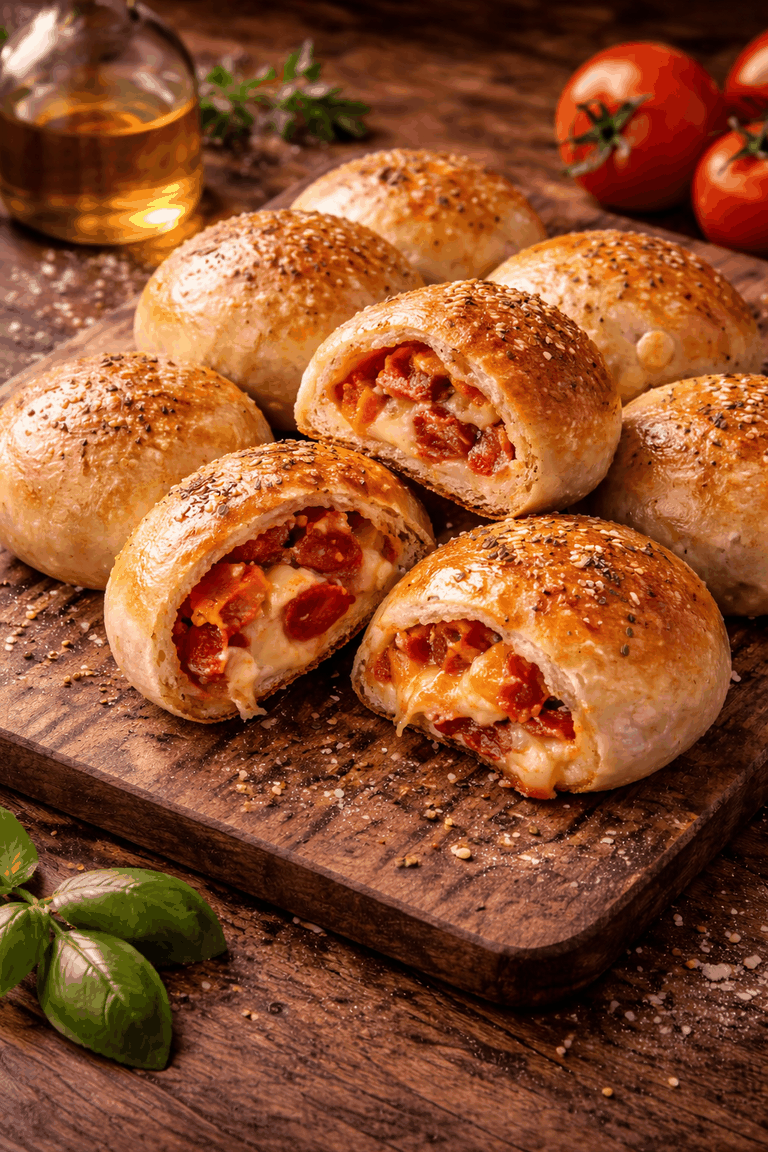 Zdjęcie przepisu: Klasyczne bułeczki pizzowe (pizza i pieczywo)