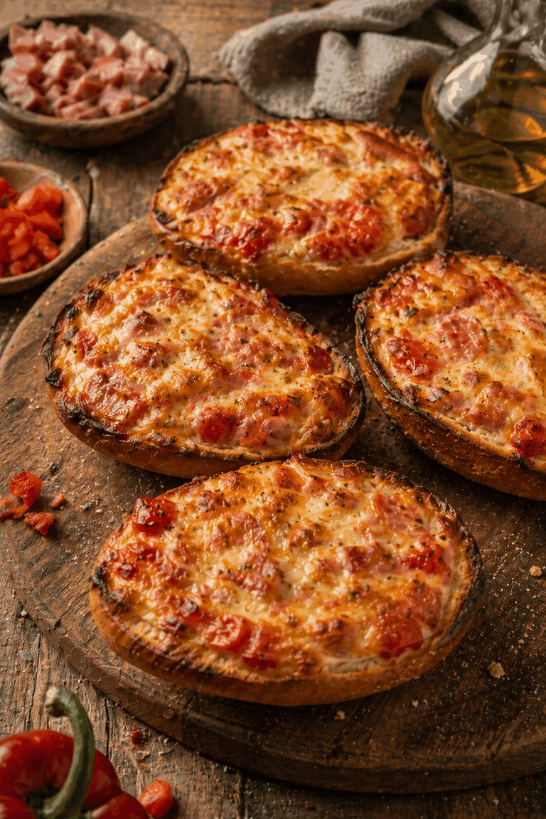 Zdjęcie przepisu: Bułeczki pizzowe z szynką i serem (przekąski)