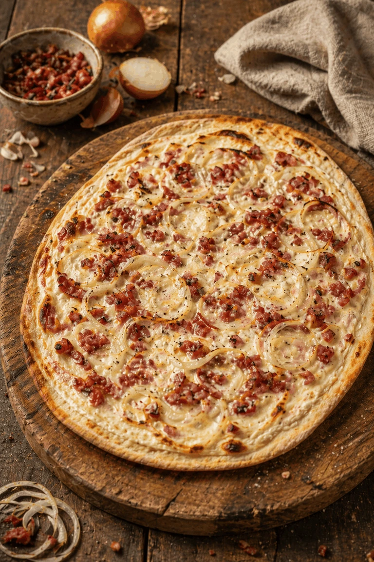 Klasické tarte flambée – Fotografie jídla