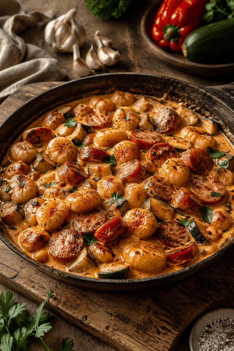 Rezeptfoto: Würzige Gnocchi-Pfanne (Pfannengerichte)