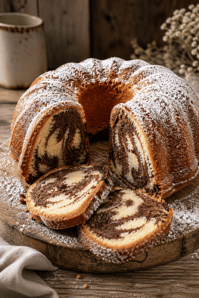 Zdjęcie przepisu: Klasyczna babka marmurkowa (ciasta)