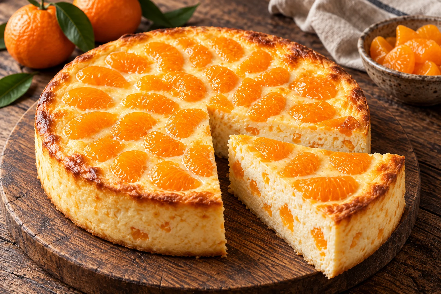 Käsekuchen mit Mandarinen – KI-Serviervorschlag