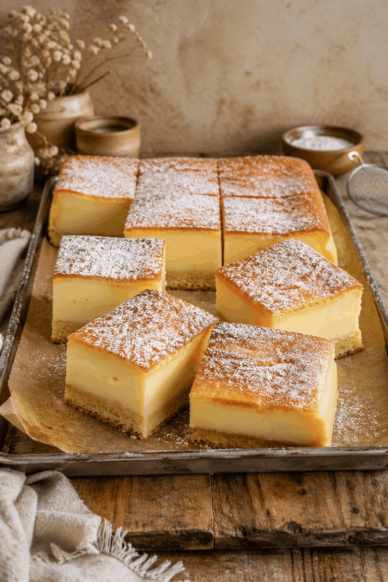 Rezeptfoto: Puddingkuchen vom Blech (Blechkuchen)