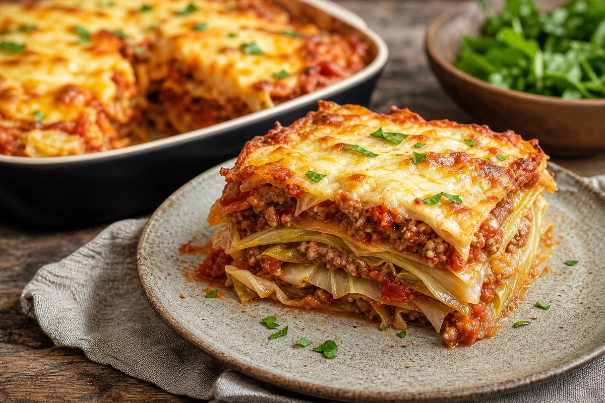 Lasagne se zelnou rolkou v kastrolu – Fotografie jídla