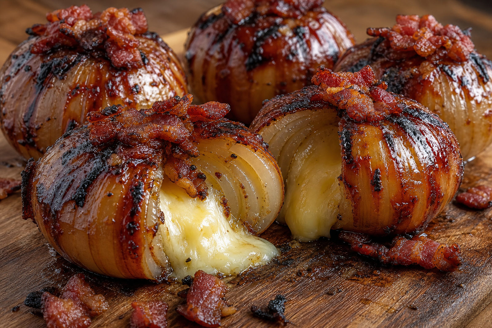 Rezeptfoto: Käse- und Zwiebelbomben vom Grill (Beilagen)