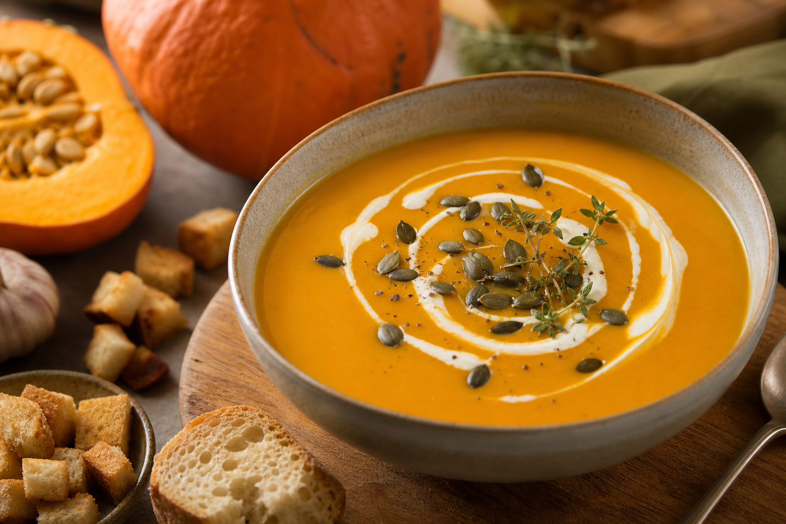 Recipe photo: Quick pumpkin soup (home cooking)