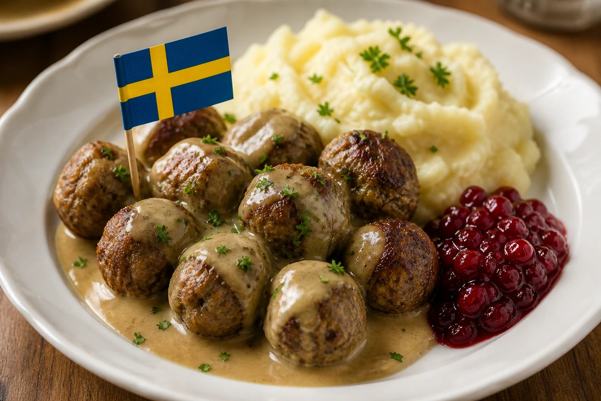 Köttbullar mit Rahmsauce – KI-Serviervorschlag
