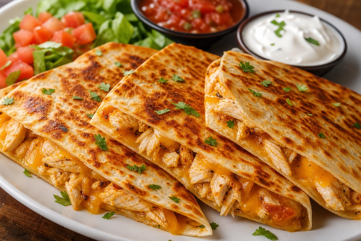 Quesadillas mit Hähnchen – KI-Serviervorschlag