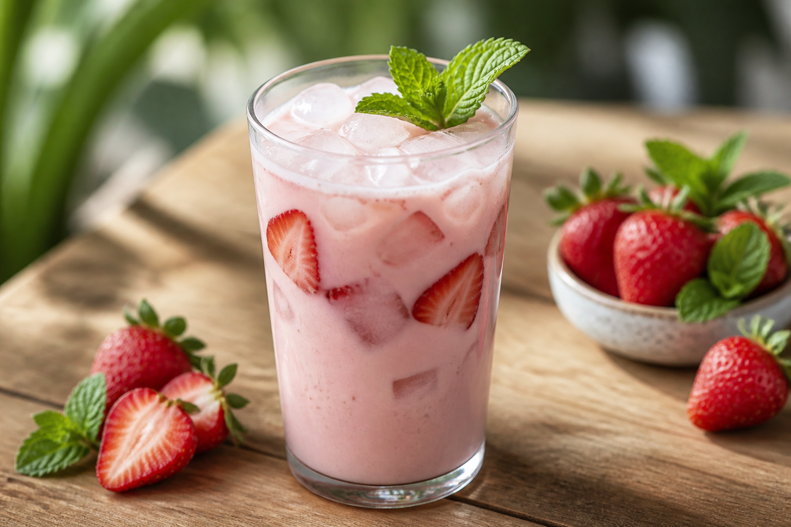 Recipe photo: Strawberry Horchata with Rice Milk (Summer horchatas & aguas frescas)