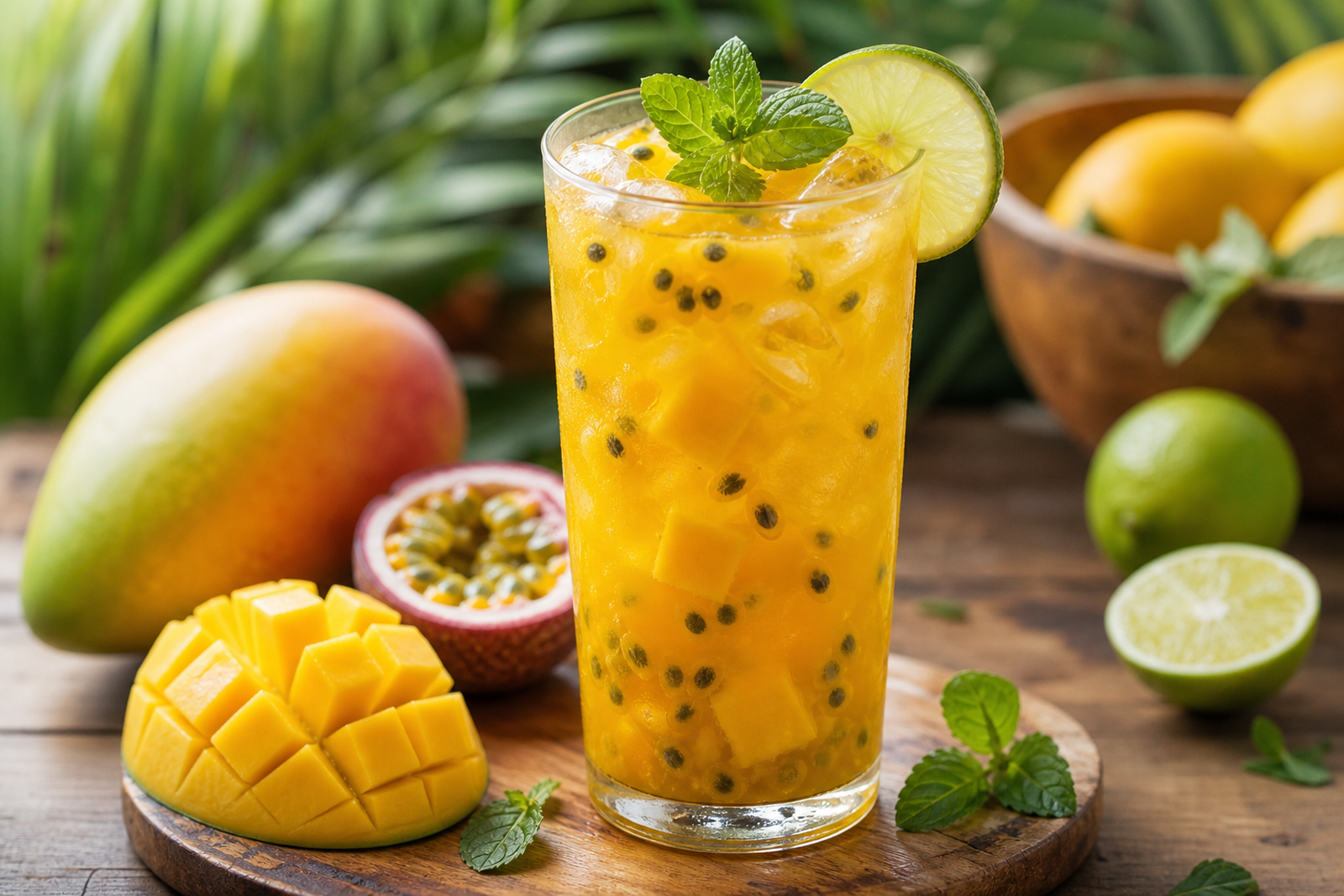Recipe photo: Mango Passion Fruit Agua Fresca (Summer horchatas & aguas frescas)