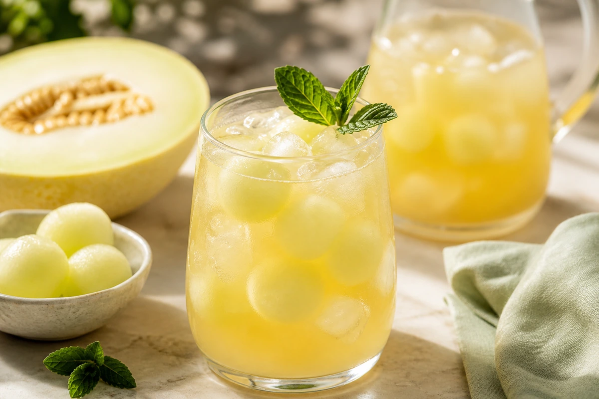 Honigmelone-Minze Agua Fresca – KI-Serviervorschlag