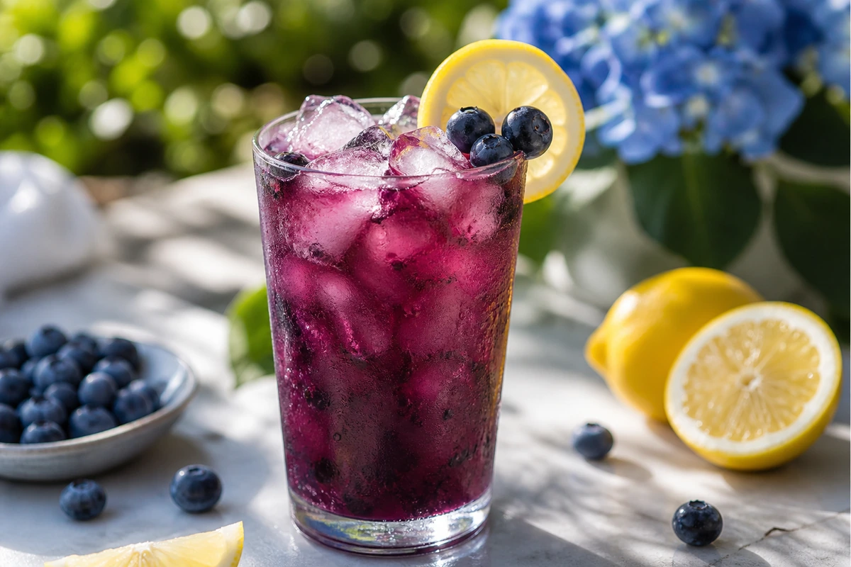 Blaubeere-Zitrone Agua Fresca – KI-Serviervorschlag