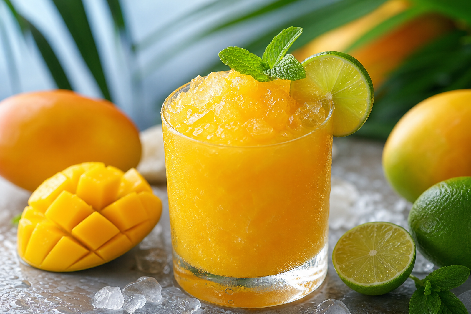 Recipe photo: Mango Frozen Mocktail (Summer drinks, lemonades & mocktails)
