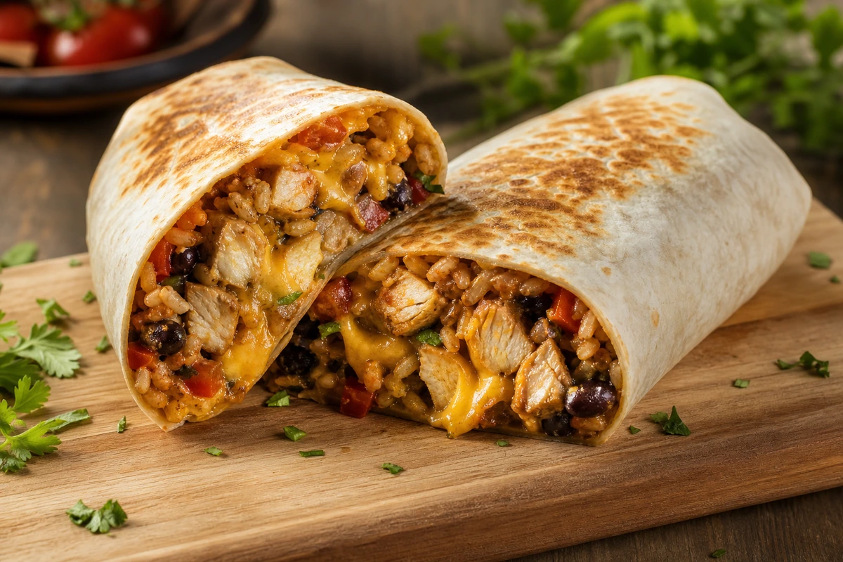 Succoso burrito di pollo e formaggio senza riso – Foto della ricetta