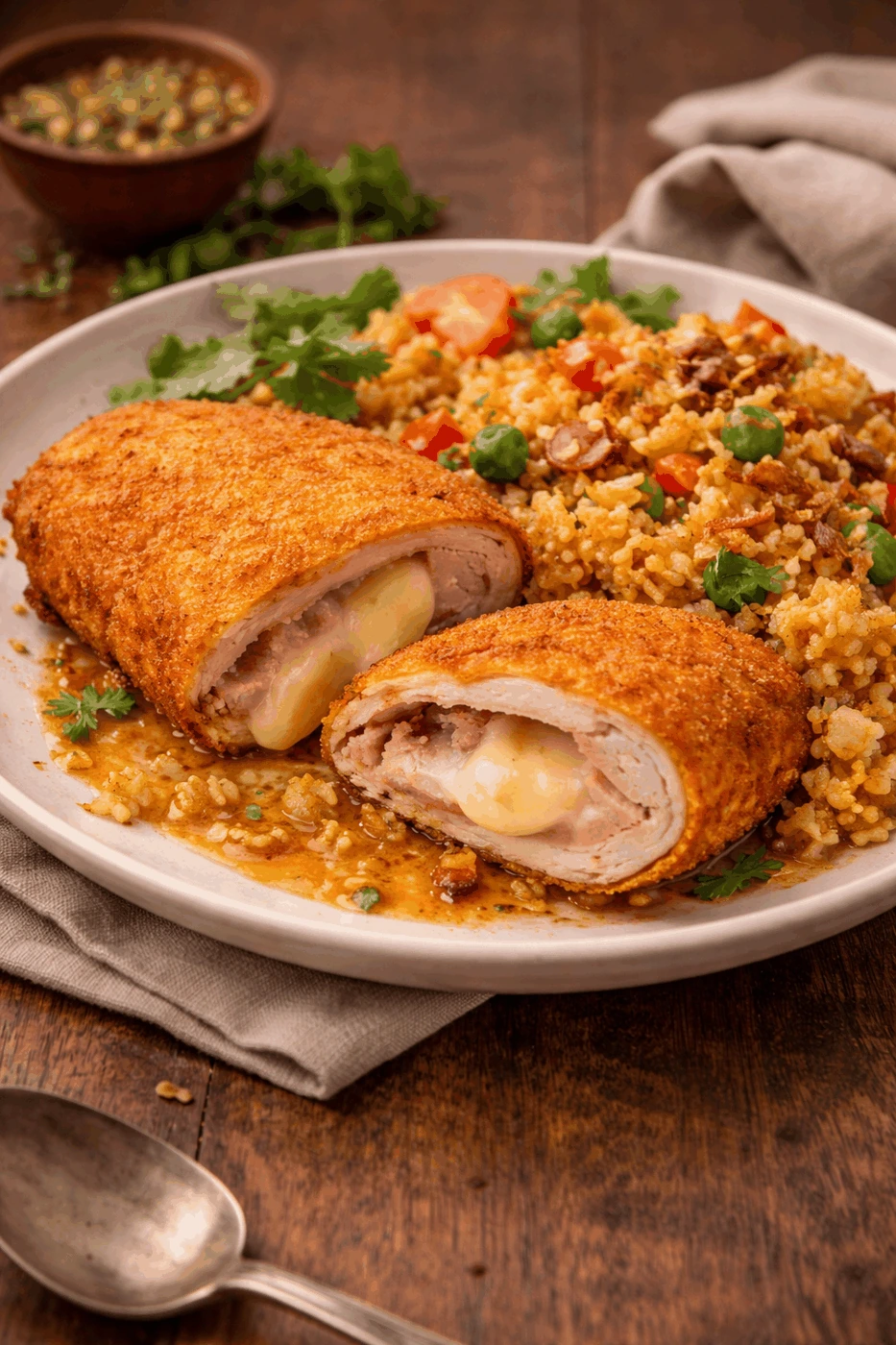 Cordon Bleu s Nasi Goreng – Fotografie jídla