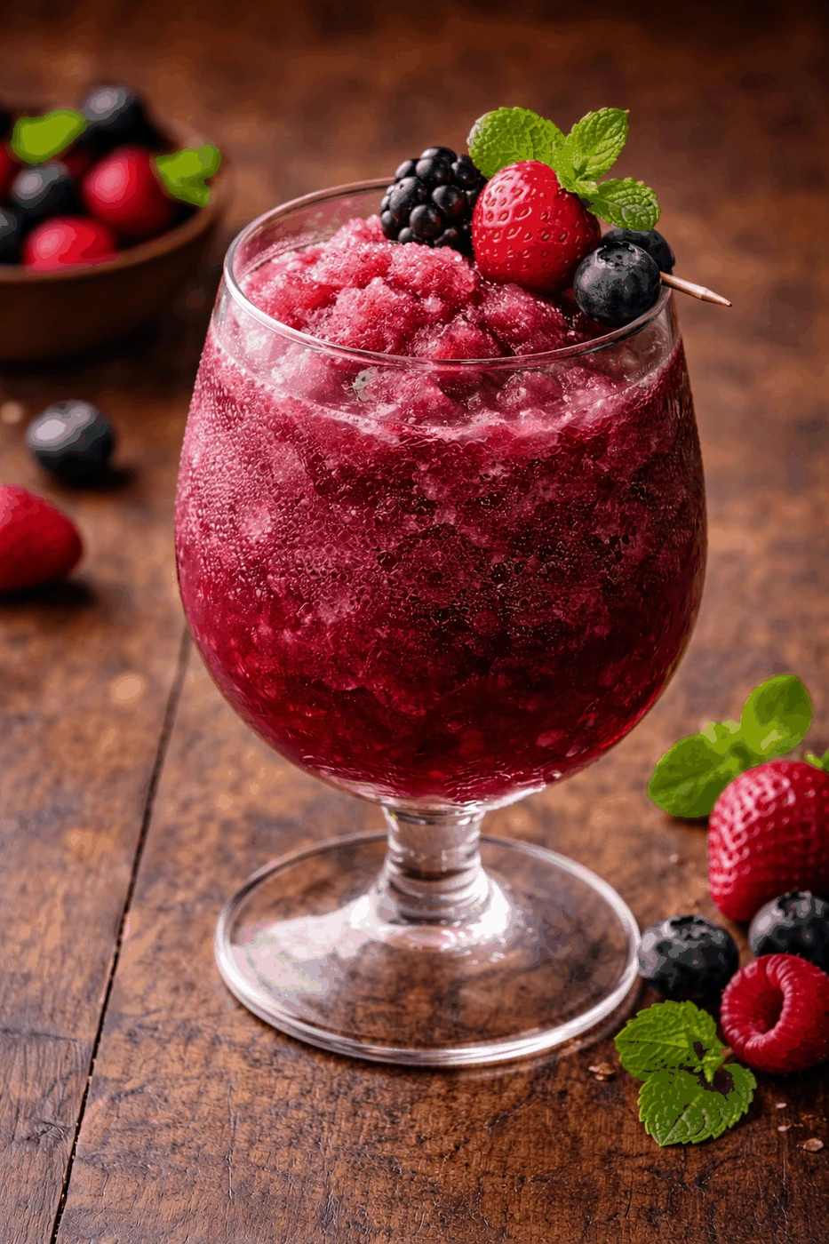 Waldbeer-Sekt-Slush für den Ninja Slushi – Rezeptfoto