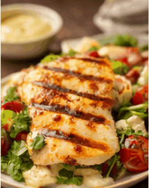 Recipe photo: Grilled halloumi with herbs and olive oil (Side Dishes)