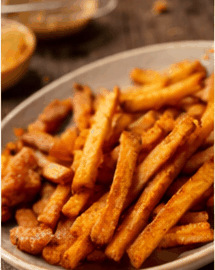 Rezeptfoto: Süßkartoffel-Pommes vom Grill (Beilagen)