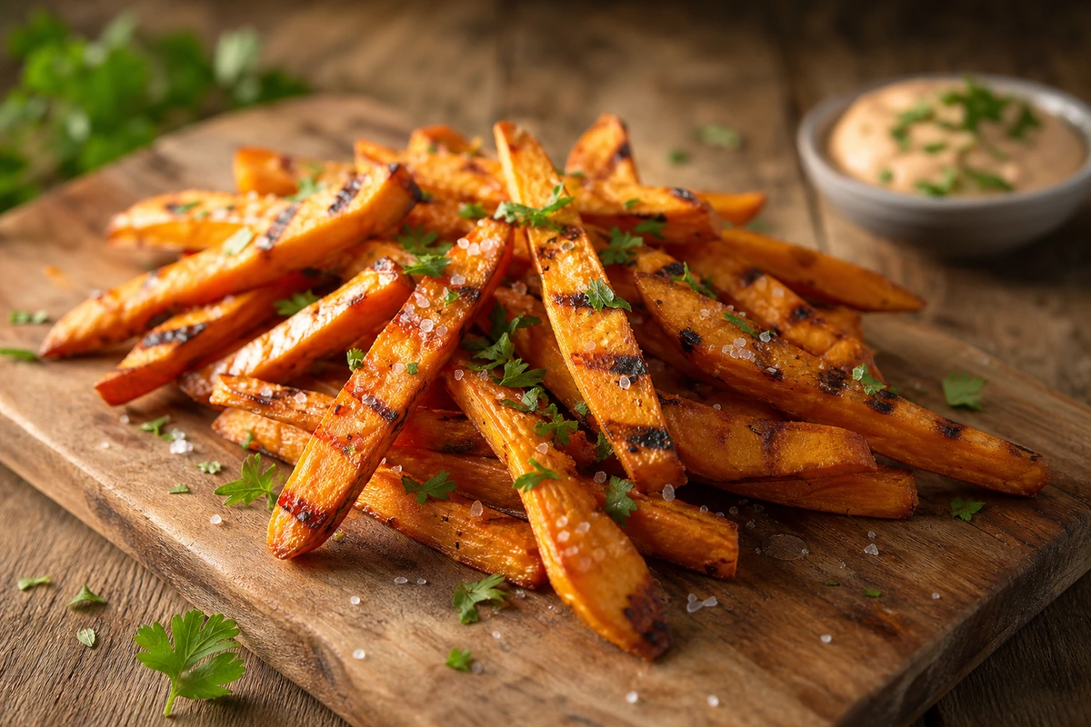 Patatine fritte dolci alla griglia – Foto della ricetta
