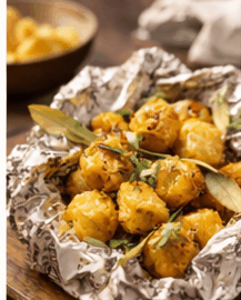 Grillkartoffeln in Alufolie mit Rosmarin