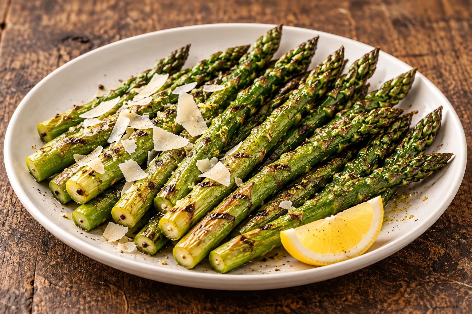 Zelený chřest z grilu – Basic & Upgrade – Návrh servírování vytvořený AI