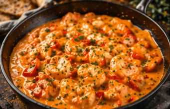 Recipe photo: Shrimp in creamy paprika cream sauce (Fish & Seafood)