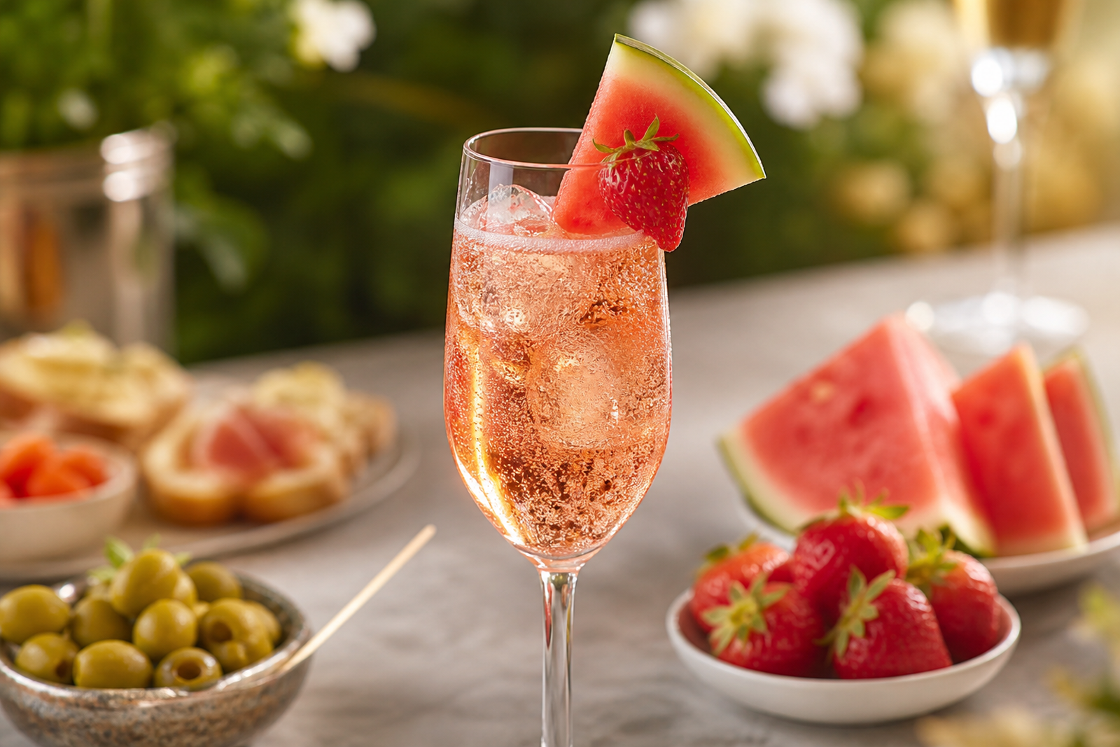 Recipe photo: Strawberry Watermelon Horchata with Rice Milk Sekt Royal (Summer horchatas & aguas frescas)