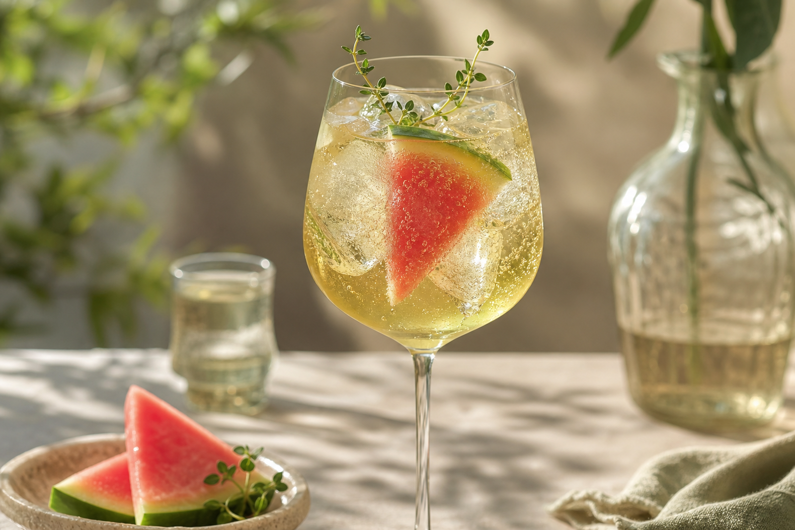 Recipe photo: Watermelon Lime Mint Agua Fresca White Wine Spritz (Summer horchatas & aguas frescas)