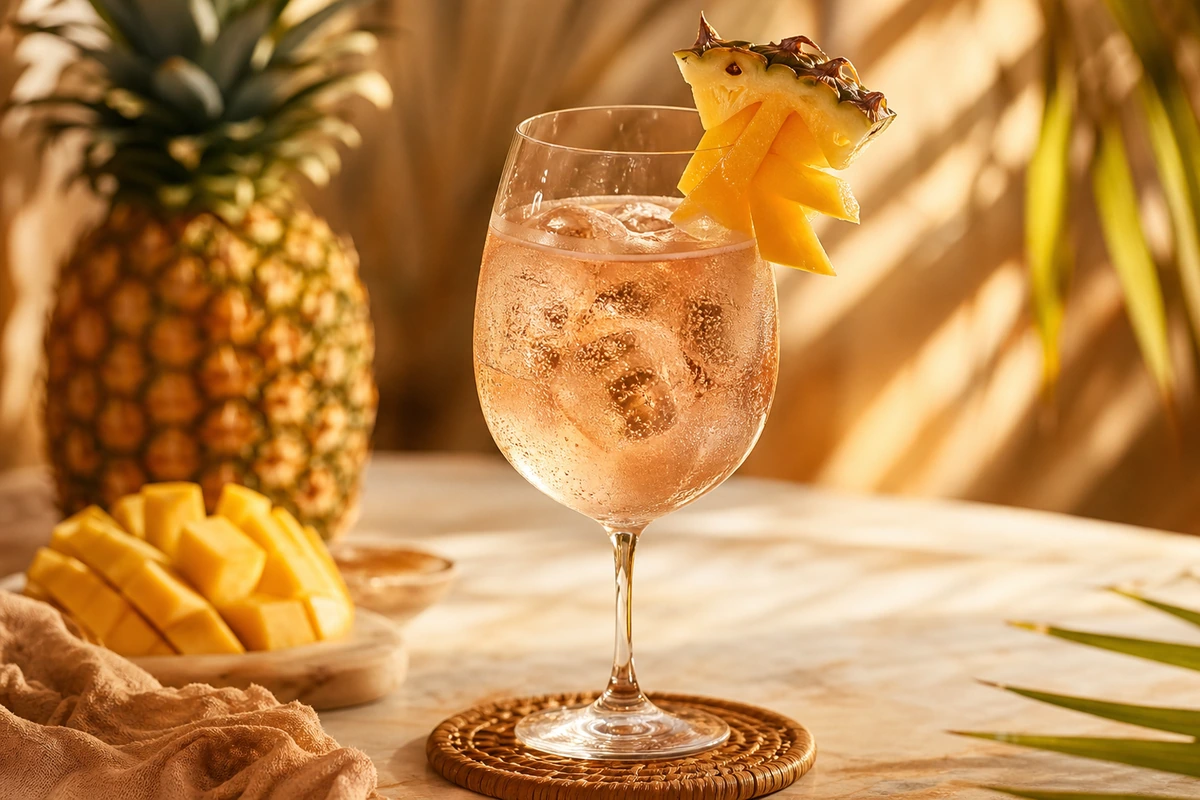 Ananas-Mango Agua Fresca Rosé Spritz – KI-Serviervorschlag