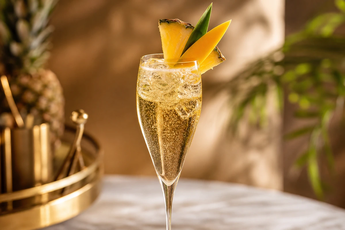 Ananas-Mango Agua Fresca Sekt Royal – KI-Serviervorschlag