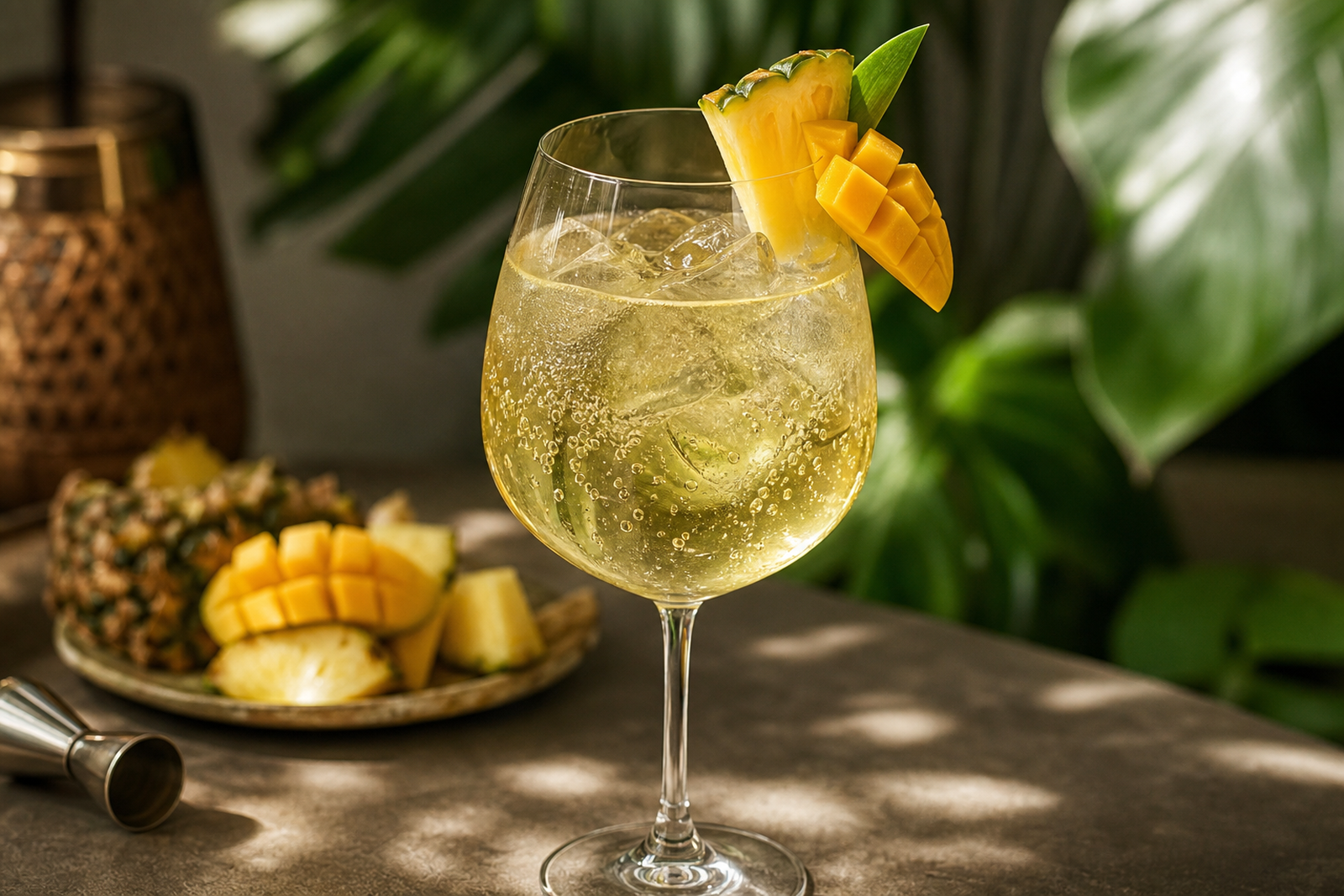 Zdjęcie przepisu: Agua Fresca ananasowo-mangowa Spritz z białym winem (Letnie horchaty i aguas frescas)