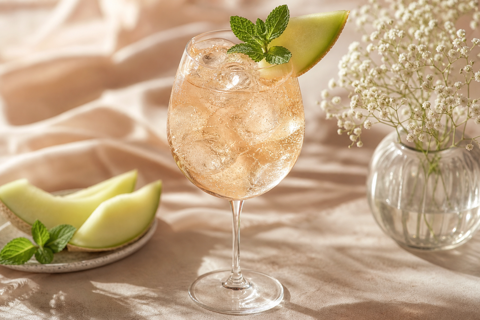 Zdjęcie przepisu: Agua Fresca z melona miodowego i mięty Rosé Spritz (Letnie horchaty i aguas frescas)