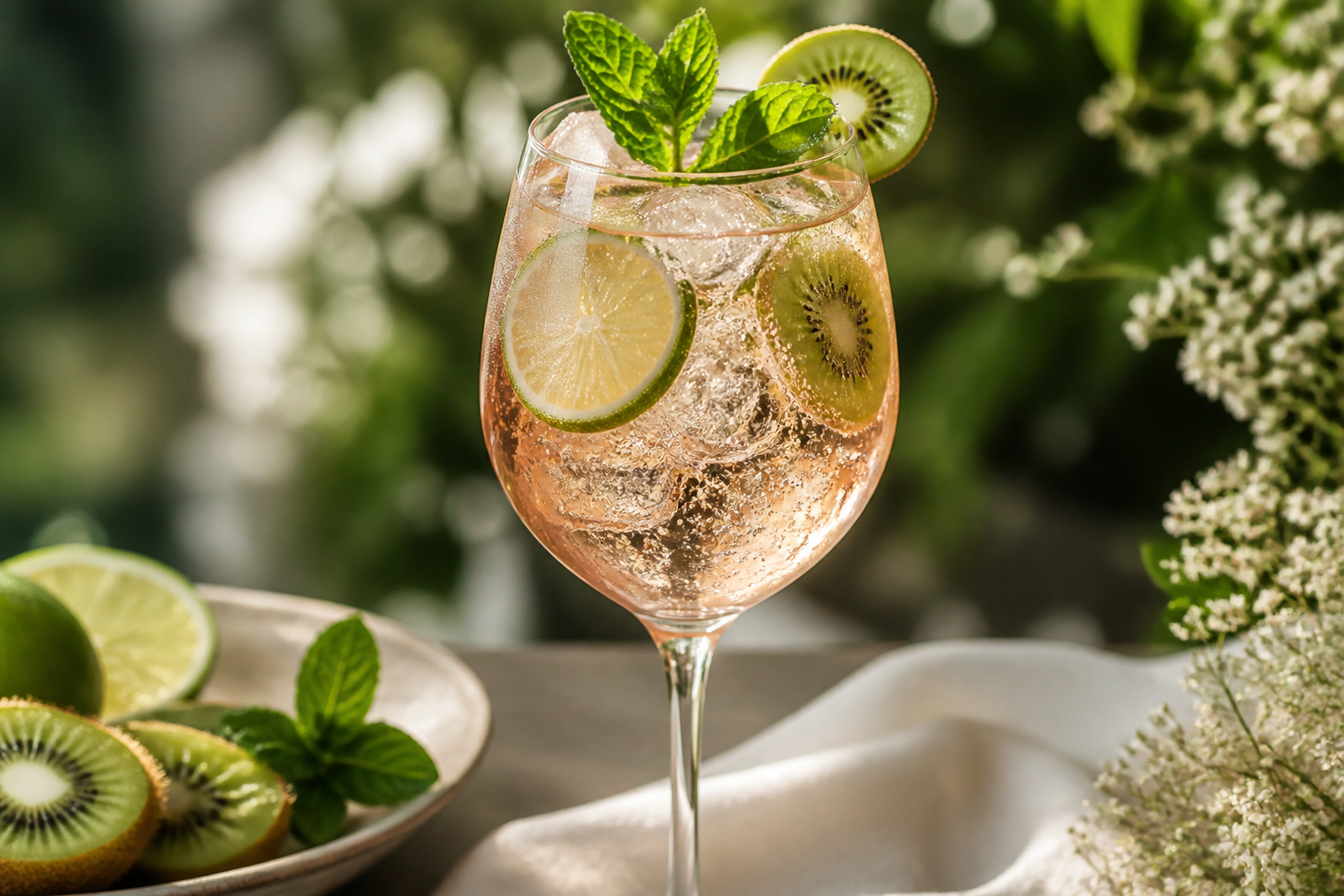 Recipe photo: Kiwi Lime Agua Fresca Rosé Spritz (Summer horchatas & aguas frescas)